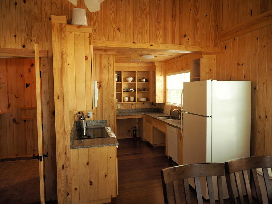 Hunting Island State Park cabin kitchen.