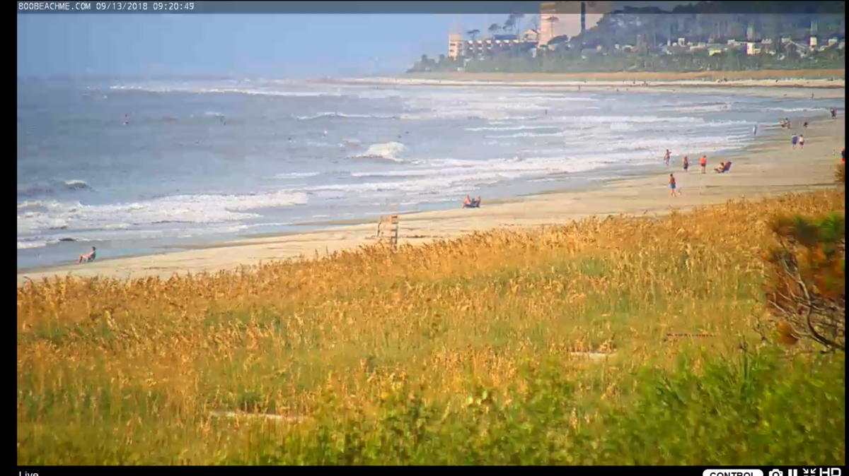 Screenshot of Hilton Head Beach, Thurs., Sept. 13.