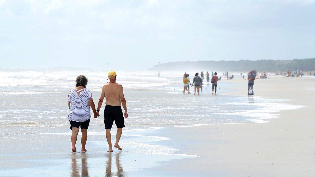 People enjoy the weather on Coligny Beach on South End  in Hilton Head Island, SC on Tuesday, September 3, 2019. 