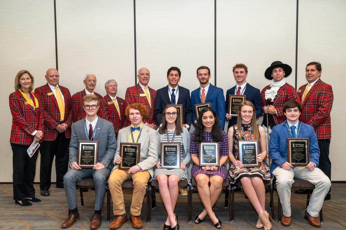 The recipients of the 2020 Heritage Classic Foundation four-year scholarships for college and university photographed in January.