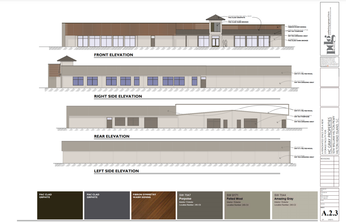 Renovation plans for the old Grayco building at 1014 William Hilton Parkway on Hilton Head Island.