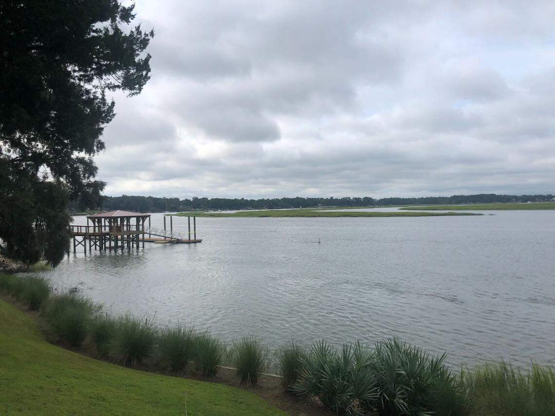 This photo, taken August 2020, shows progress in the construction of a new public dock at the end of Calhoun Street in Old Town Bluffton, a project the Town of Bluffton funded with a combination of state grants secured by lawmakers and local funds.