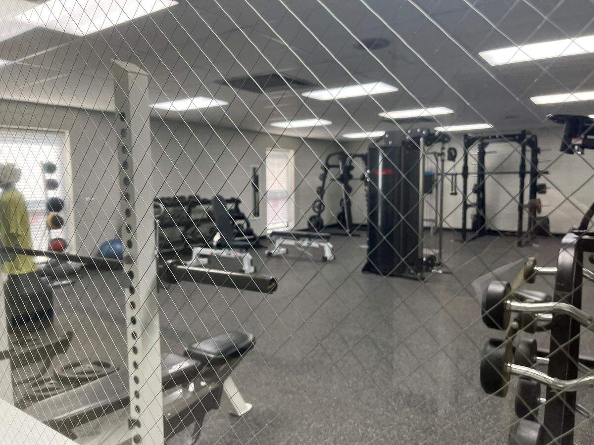 The weight room at the newly renovated Charles Lind Brown Center.