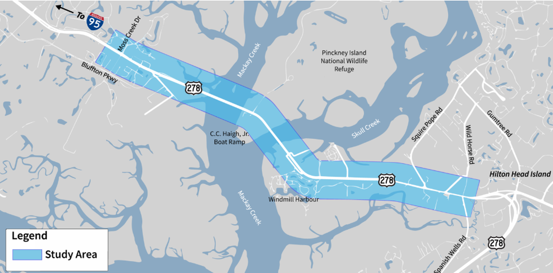 Proposed improvement route for US 278.