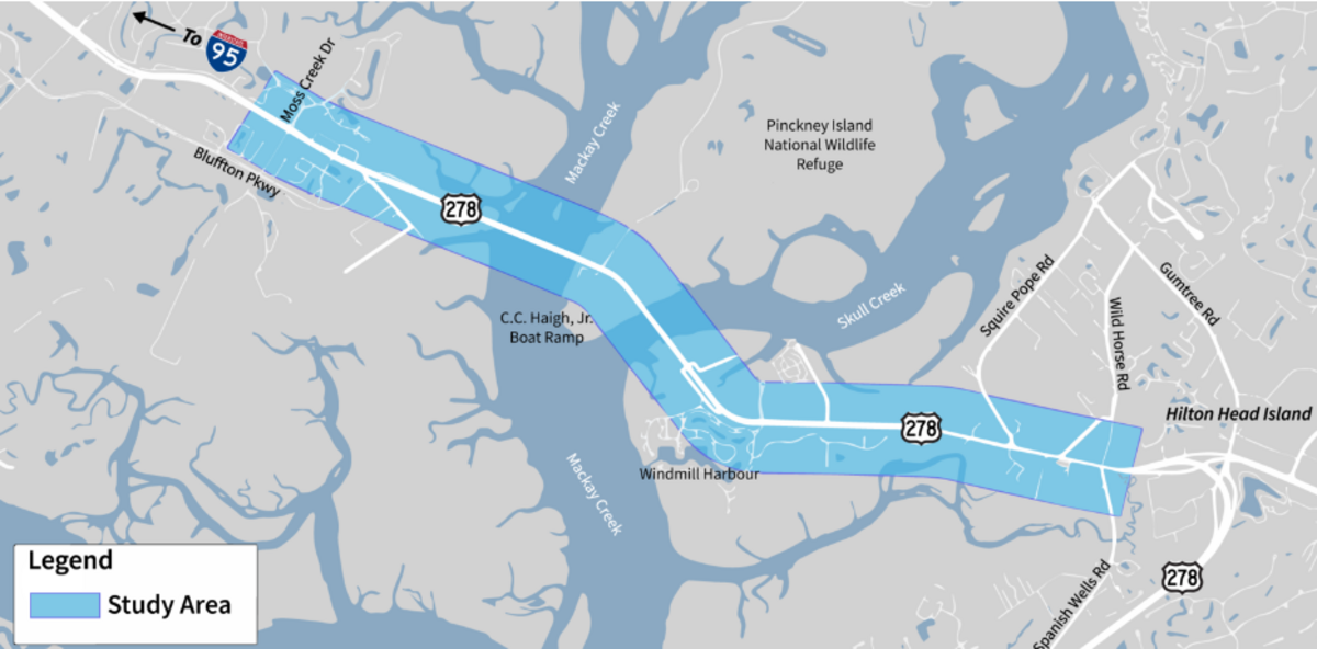 Proposed improvement route for US 278.