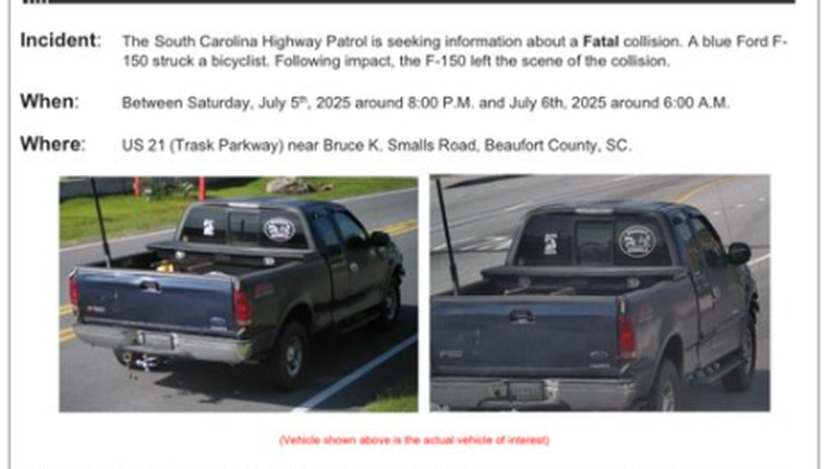 See photos of suspect truck in Beaufort-area hit-and-run that killed bicyclist