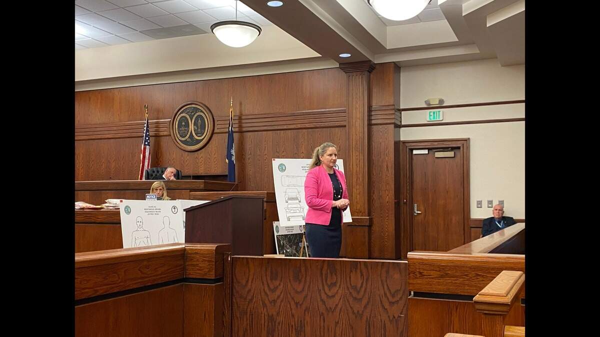 Ashley Cornwell, a Mount Pleasant lawyer who represented Jeffrey Redd in a murder trial, made arguments to a jury on Feb. 17, 2022. She said the 14th Circuit Solicitor’s Office did not have the evidence to prove Redd was the shooter or even at the Circle K gas station where a 20-year-old man was killed in June 2019.