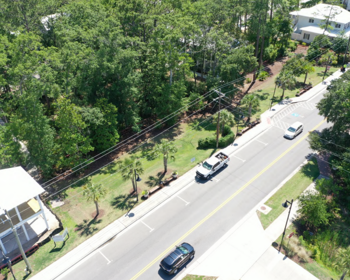 The site of the pocket park before construction began.