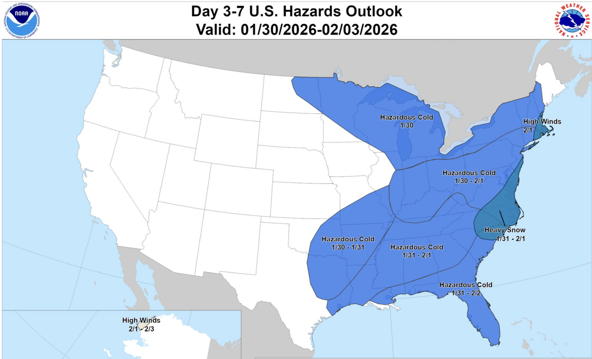 Hazardous cold is the main concern for the Lowcountry this weekend, the National Weather Service says.