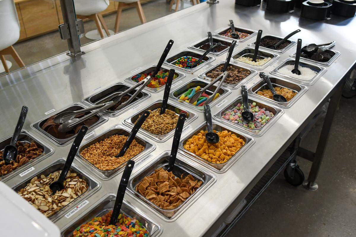 The are numerous additions customers can add to their nitrogen-made ice cream including several cereal brands like Fruity Pebbles and Lucky Charms. Chill-N Nitrogen Ice Cream is located in Belfair Towne Village in Bluffton.