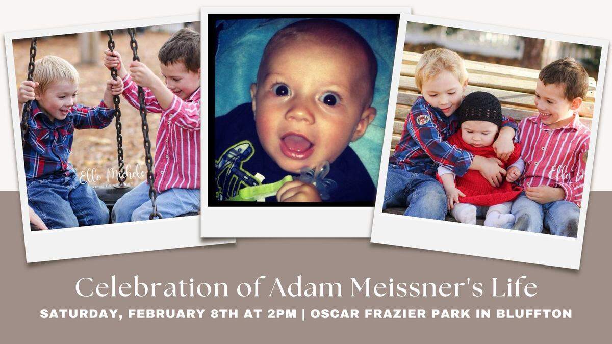 The public is invited to a celebration of life Feb. 8, 2025 for 10-year-old Adam Meissner, who died in a collision with a truck while riding a bike in his Bluffton neighborhood.