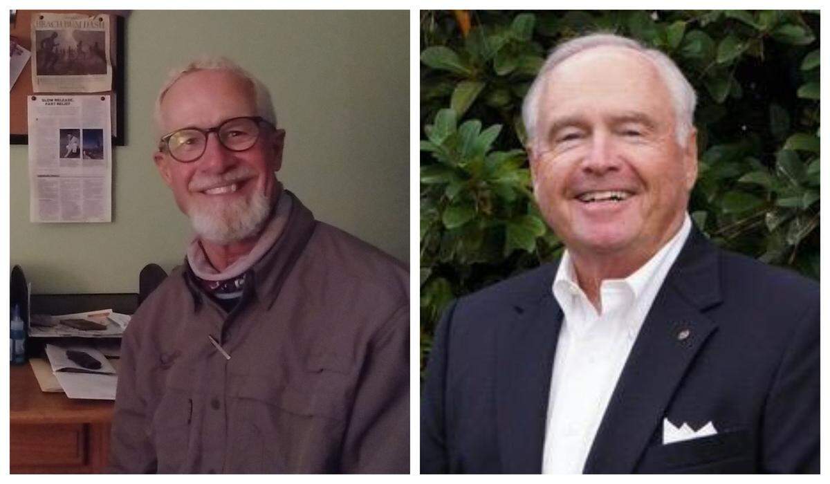 From left, Kent Berry and Glenn Stanford, both running for Hilton Head Island Town Council in ward six.