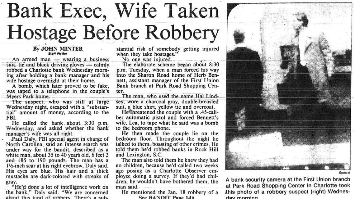 Bank exec held hostage overnight by the Gentleman Bandit recalls night of terror