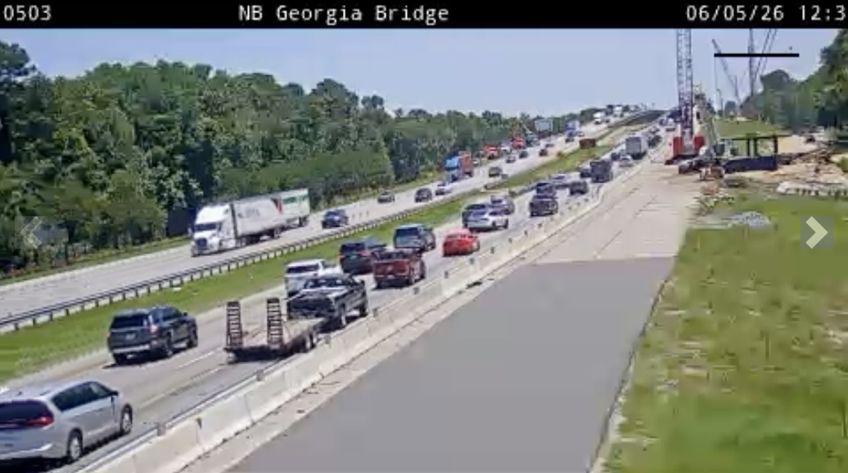 Officials reported a traffic jam near the South Carolina-Georgia border around 12 p.m. on June 5, 2026.