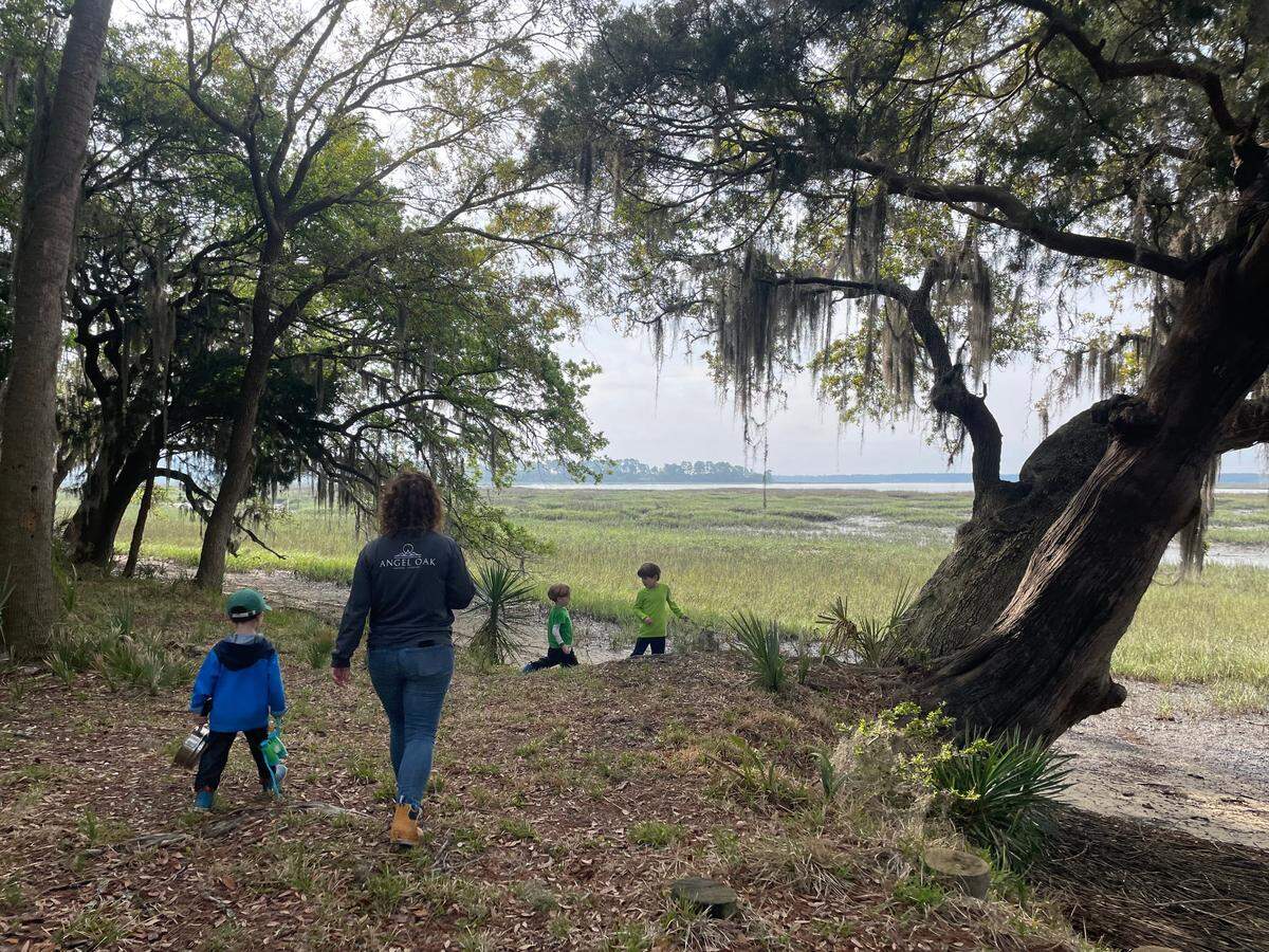 The “classroom” is 15 acres of private, undeveloped, land overlooking the marsh.
