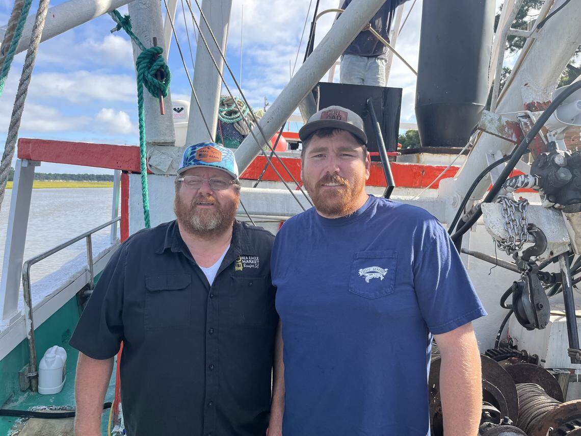 Brothers Craig and Cameron Reaves. Craig owns Sea Eagle Market. Cameron is an independent contractor who owns a shrimp trawling boat with a freezer. Their father, Laten Reaves, was also a shrimper.
