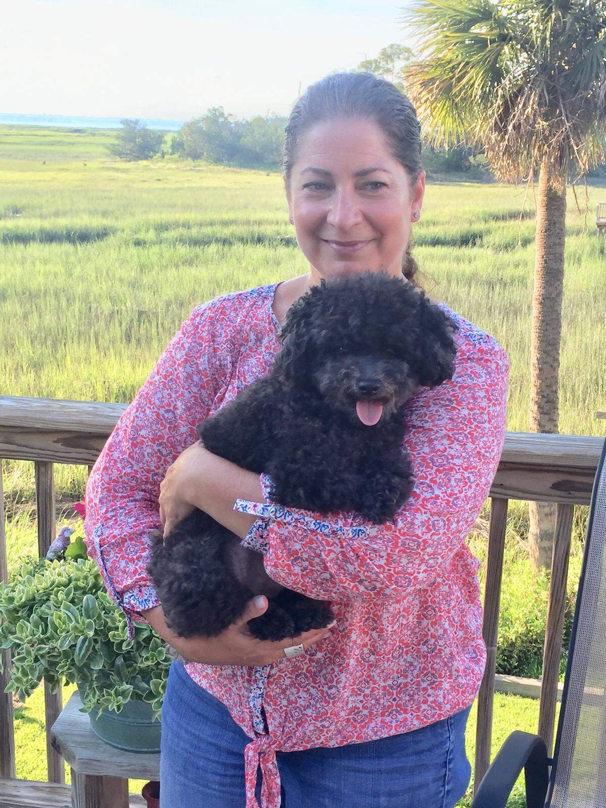 Michelle Spadafora holding Leo