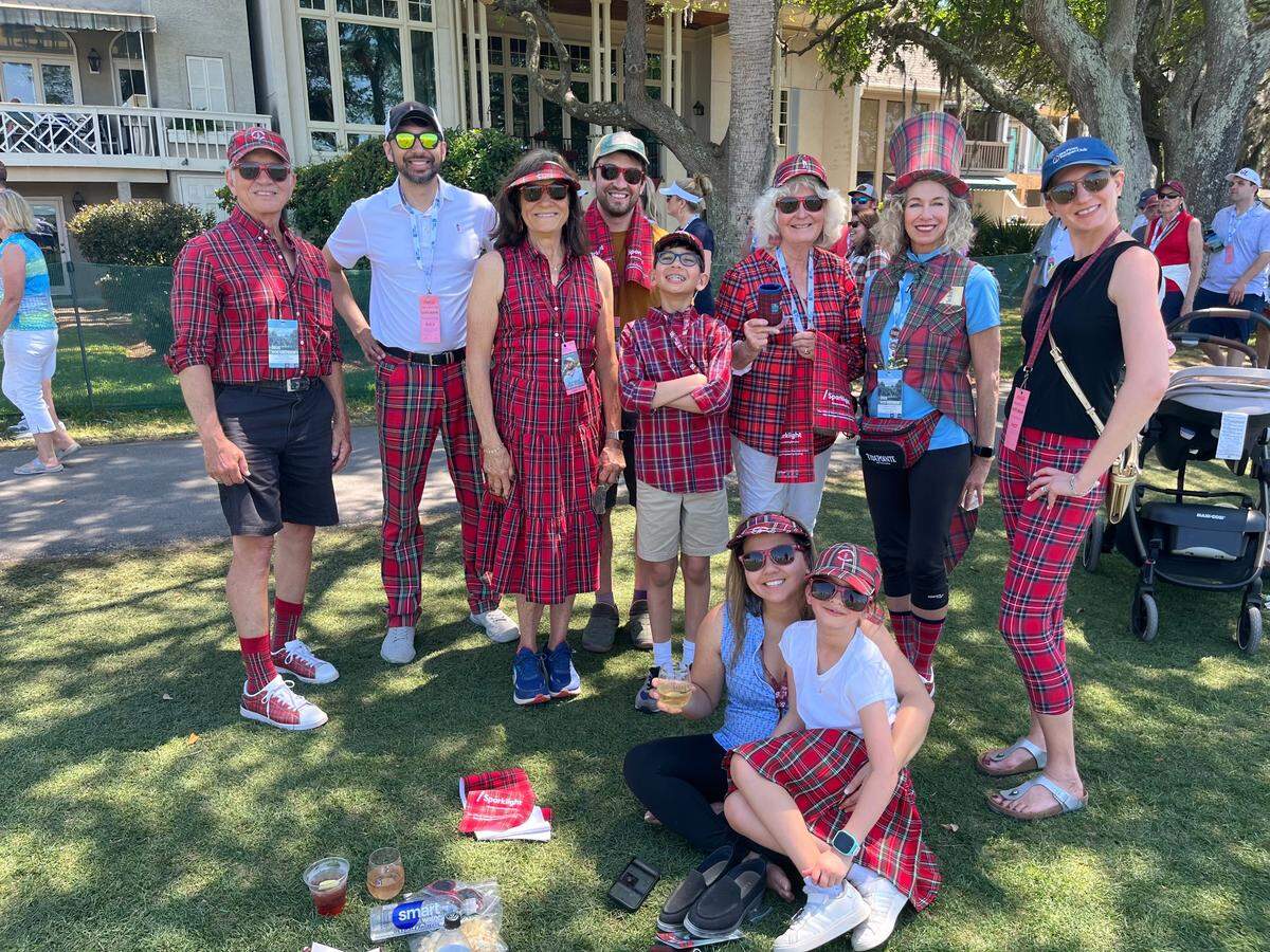 The entire family joins in on the tartan plaid fun with pants, hats, blazers and more on Saturday, April 19, 2025, for Plaid Nation Day at RBC Heritage Presented by Boeing