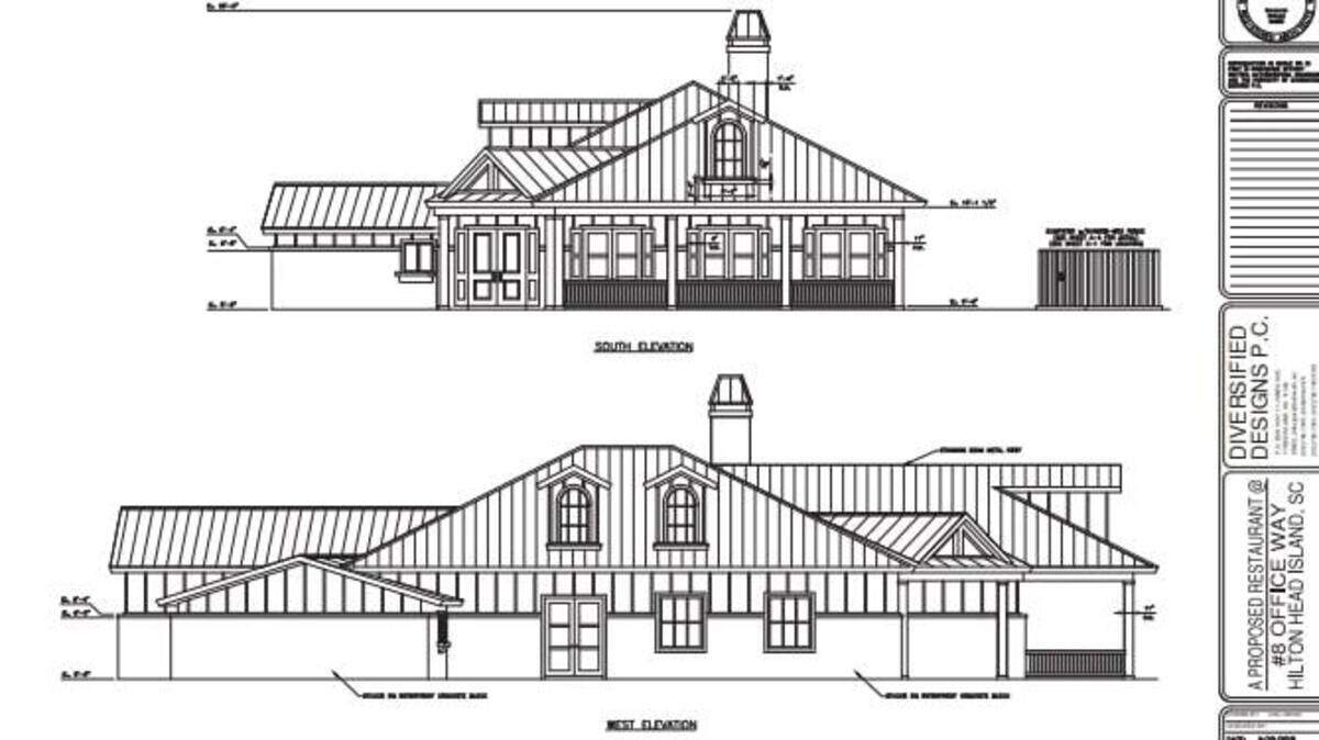 The rendering of the Fern Iams Amish restaurant, which is proposed for 8 Office Way on Hilton Head’s south end.