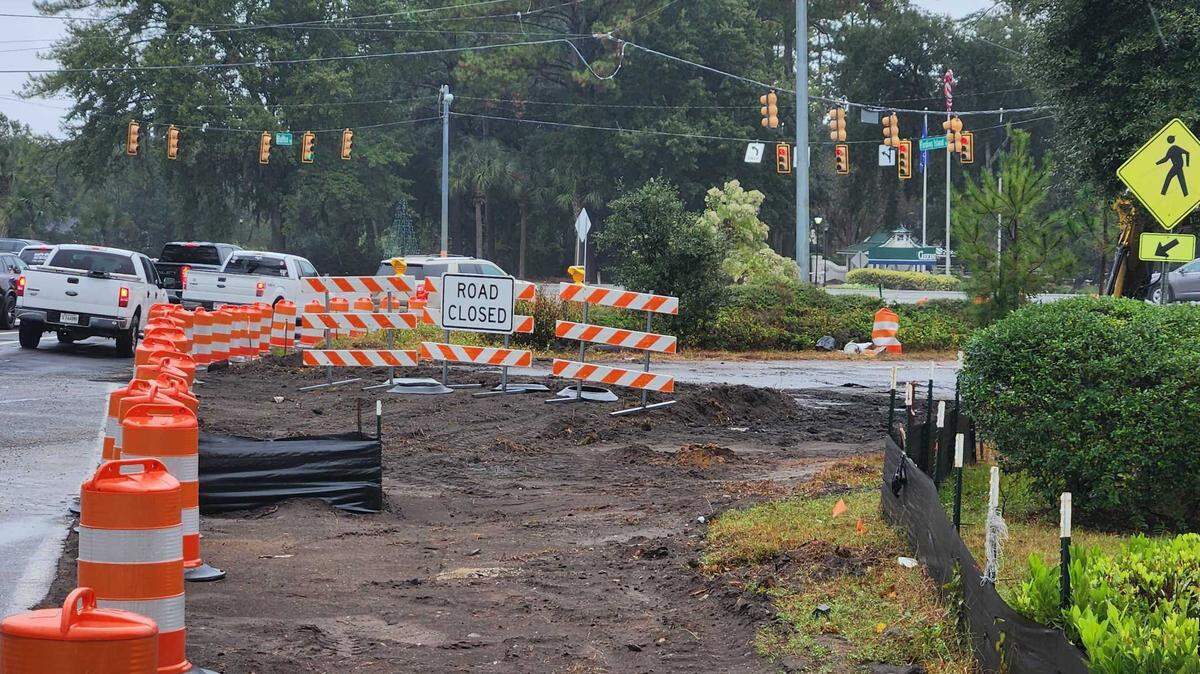 The acceleration lane from S.C. 46 (Bluffton Road) onto U.S. 278 is being removed by SC Department of Transportation as seen on Nov. 10, 2022.