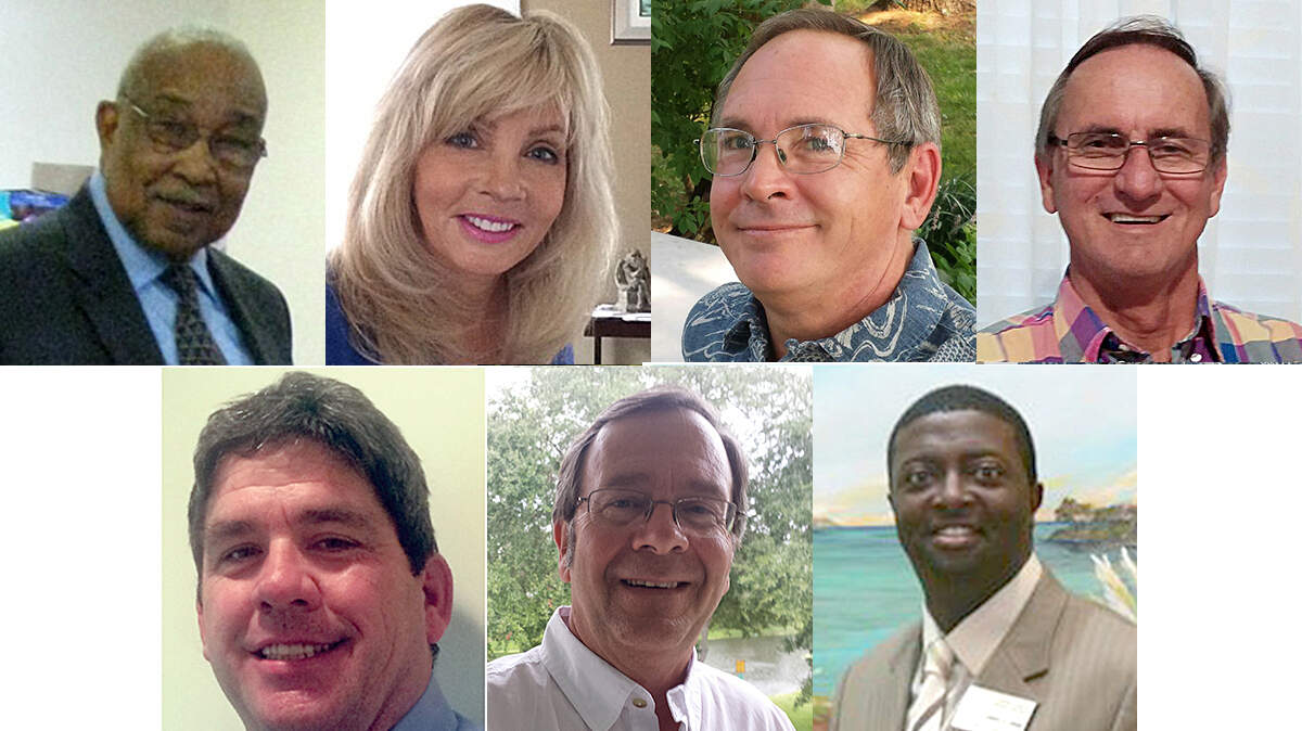Port Royal municipal election candidates are: TOP ROW (left to right): Sam Murray (incumbent), Kristina Wetzel, John Winner and Chuck Wood for mayor. BOTTOM ROW: Jerry Ashmore, Tom Klein and Darryl Owens for Town Council.