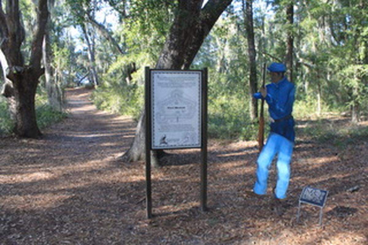 Fort Howell, an extensive earthwork fort on Hilton Head Island, is open to visitors and promises a quiet place to walk and learn and reflect. It has walking trails where visitors learn about the vital role role the island played during the American Civil War. The fort was built by Black federal troops to protect a Black town of freed and escaped slaves during a war for freedom.