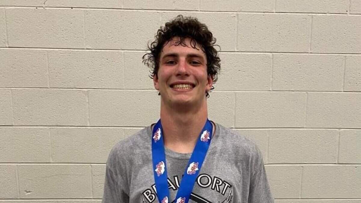 Beaufort’s Colton Phares won a individual wrestling championship at the Class 3A, 182-pound division on Feb. 25, 2023.