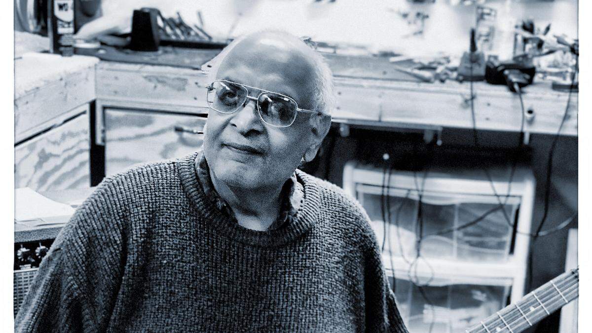 Balakrishna "Bala" Rao is photographed in John's Music on Hilton Head Island, S.C.