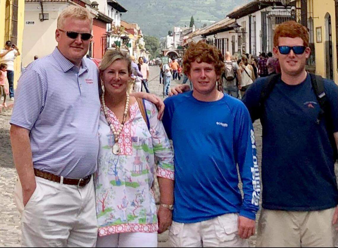 From left: Alex Murdaugh, his wife Maggie Murdaugh, and their sons Paul Murdaugh and Alex “Buster” Murdaugh Jr.