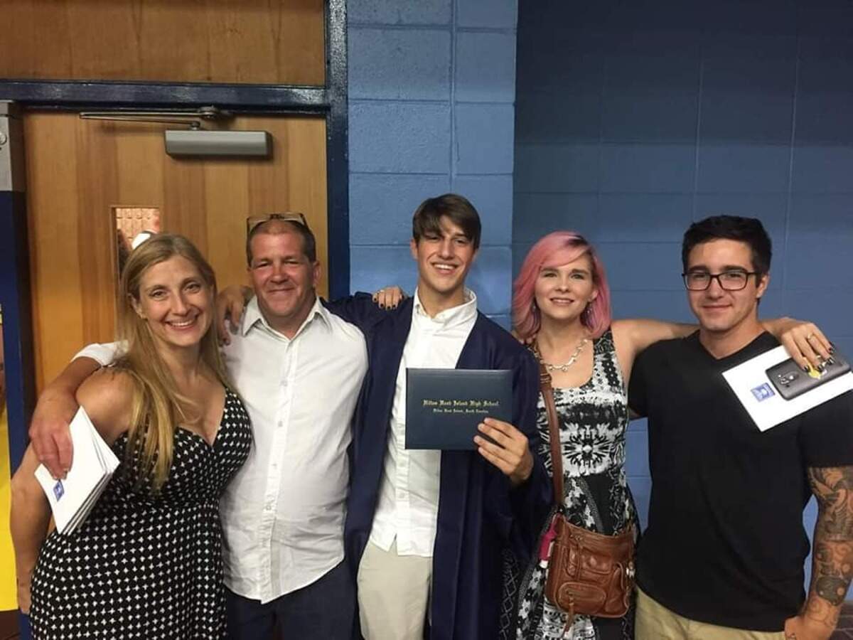 From left, Paulette, Donny, Sterling, Vania and Gabe Luciano at Sterling’s graduation from Hilton Head Island High School.