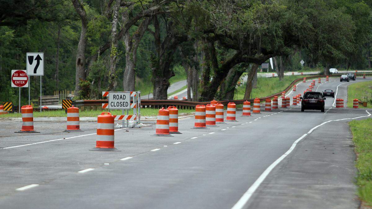 Construction cones line S.C. 170 on Thursday, July 2, 2015 in Bluffton.