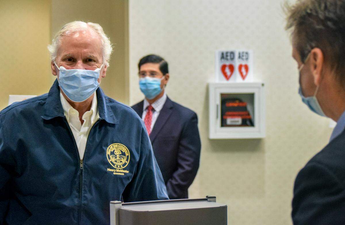 On a hospital tour, S.C. Gov. Henry McMaster stops at Hilton Head Hospital on Friday, Jan. 22, 2021 to gauge the rollout of the COVID-19 vaccine.