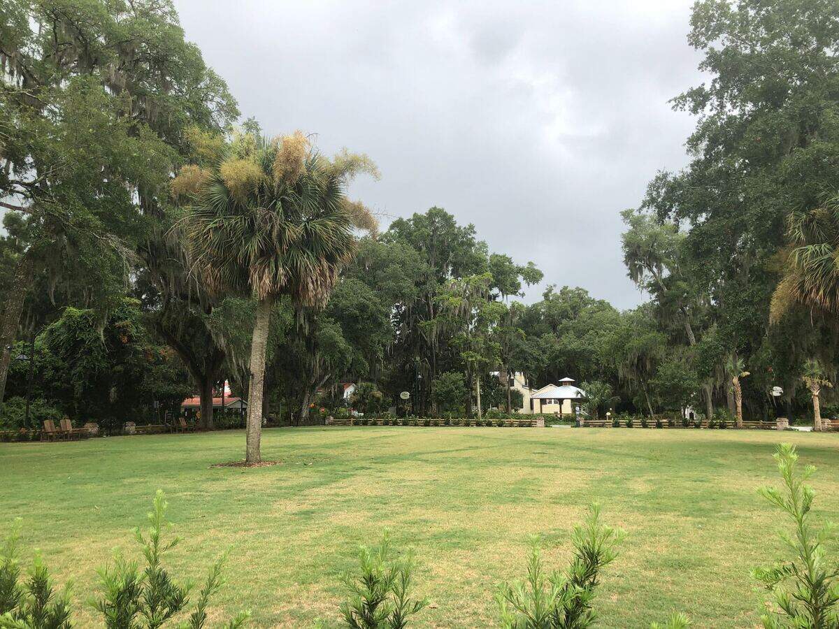 Clouds form over Martin Family Park in Old Town Bluffton Monday morning as the town prepares for Tropical Storm Isaias.