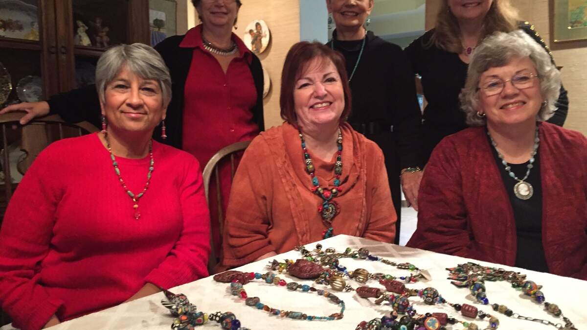 Back row, Nancy Apy, Lydia Chojnacki, Maxine Oliver. Front row, Carol Geraghty, Caroline Alderman and Linda Raih.