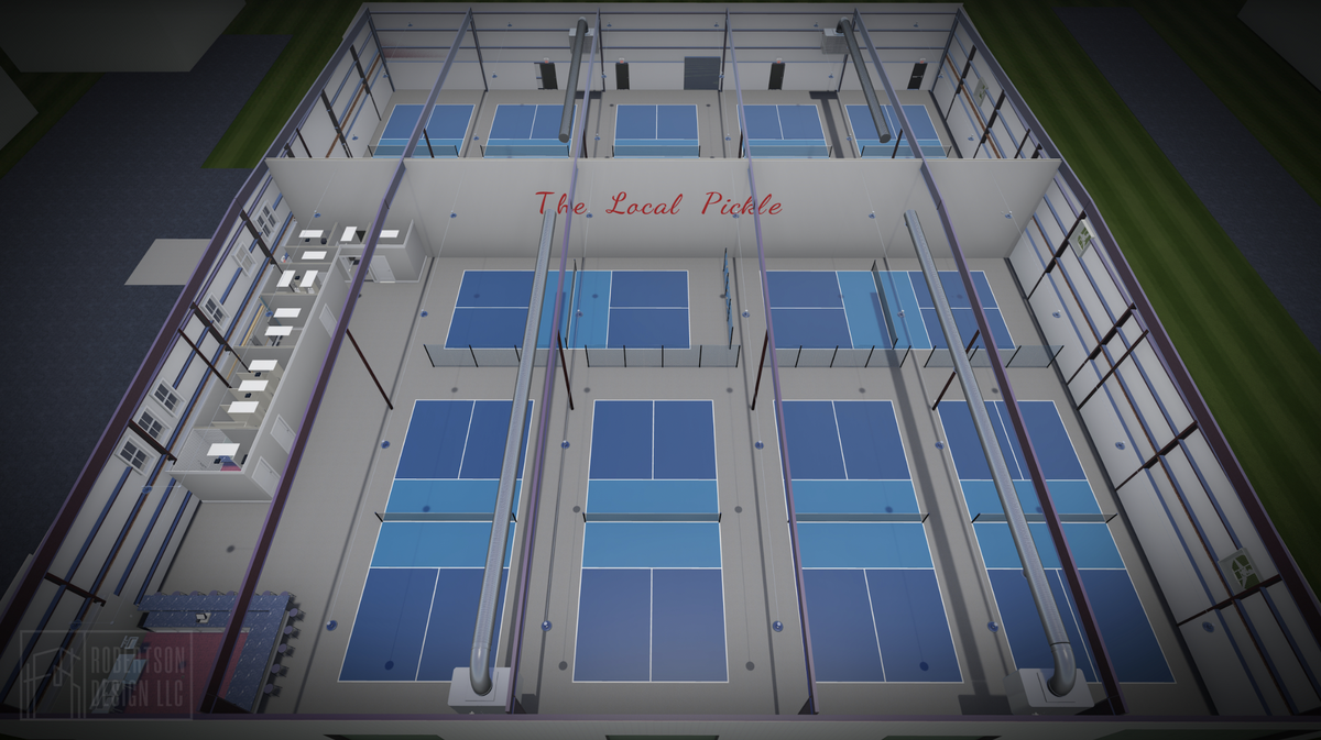 The facility will have 11 courts, professional-grade lighting and pro-cushion flooring. 