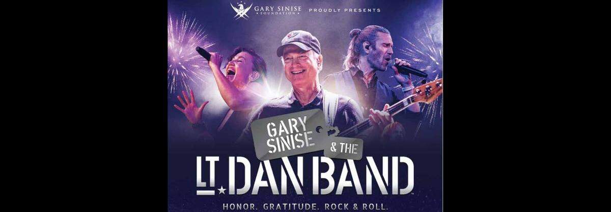 Actor Gary Sinise’s Lt. Dan Band will perform at the Marine Corps Air Station Beaufort Feb. 23.