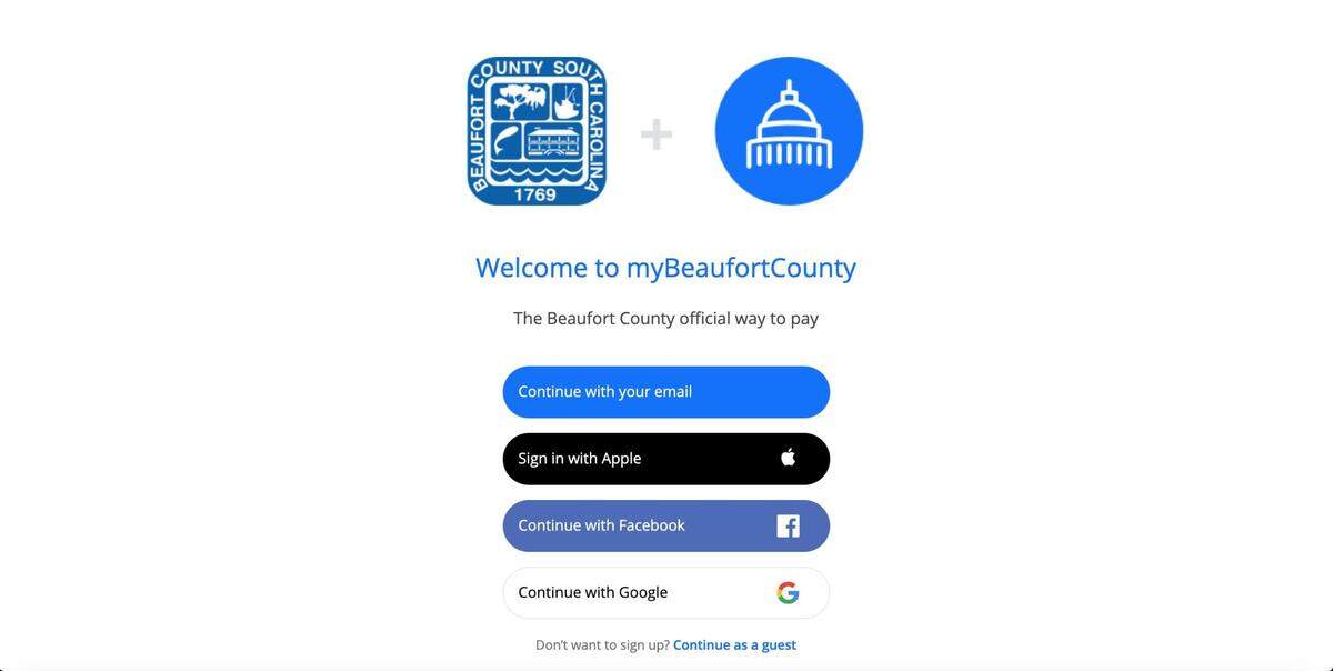 A screenshot of MyBeaufortCounty.com on Dec. 8, 2020.