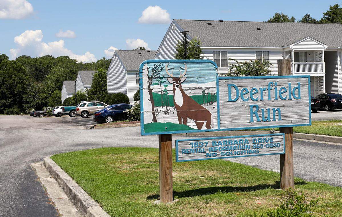The entrance to the Deerfield Run Apartments near Columbia, managed by Florence-based Powers Properties, sits near I-77 north of Dentsville. 7/27/20