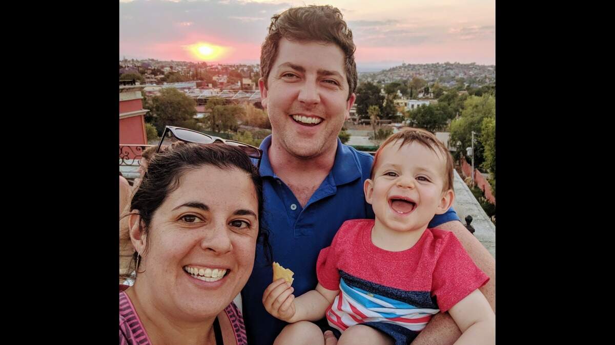 Elliott Friedman with his wife Nicole Mason and son Ellis Mason