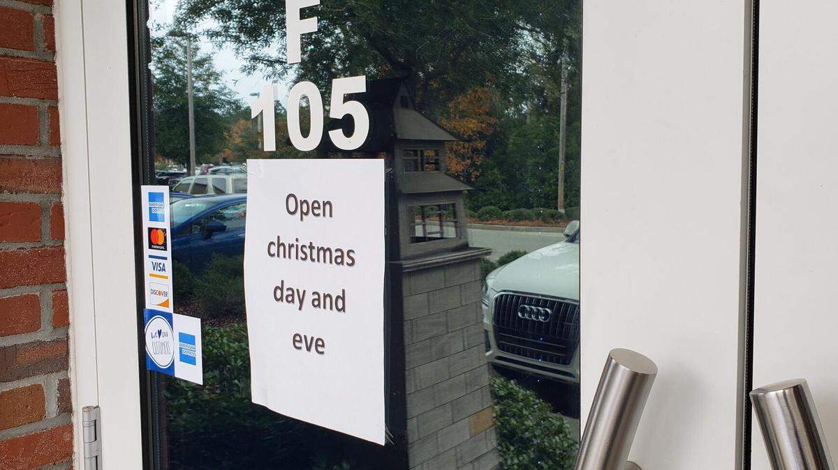 Several Beaufort County restaurants have adjusted their hours for the week of Christmas.