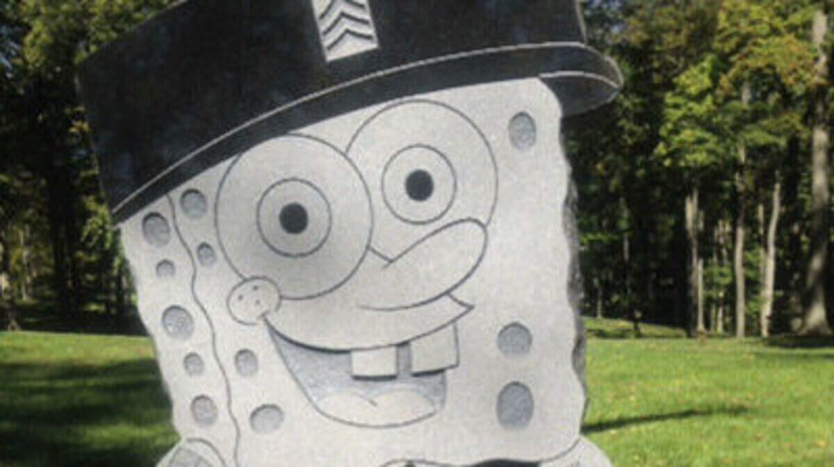 The family of an Iraq War veteran and a Cincinnati cemetery are fighting over two headstones. The cemetery says the headstones, which looks like cartoon character SpongeBob SquarePants, are inappropriate.