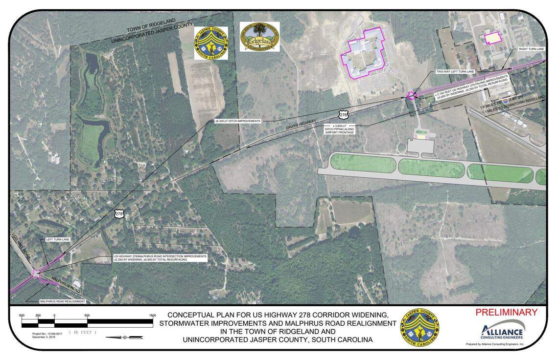 Jasper County was recently granted $1.1 million from the federal government for a road and stormwater infrastructure improvements.