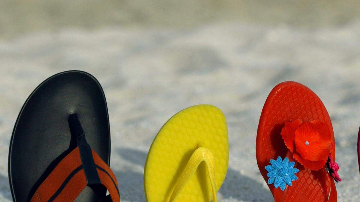 Flip flops at the beach