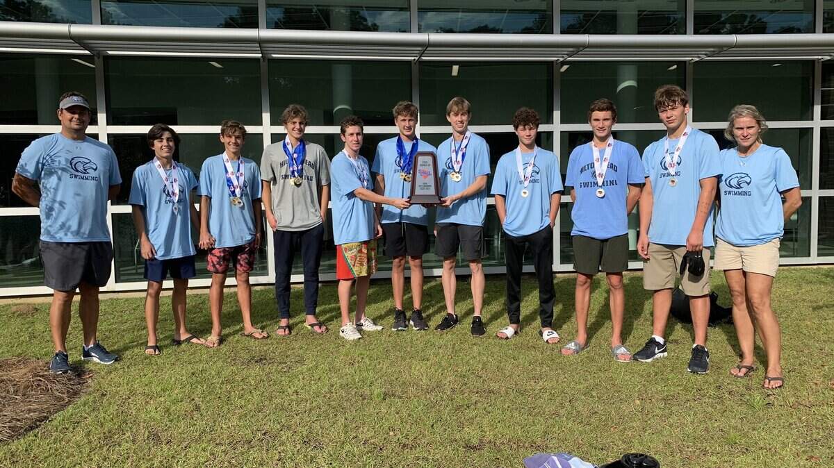 The Hilton Head Island boys swimming team finishe second at the Class 4A state championships on Monday.
