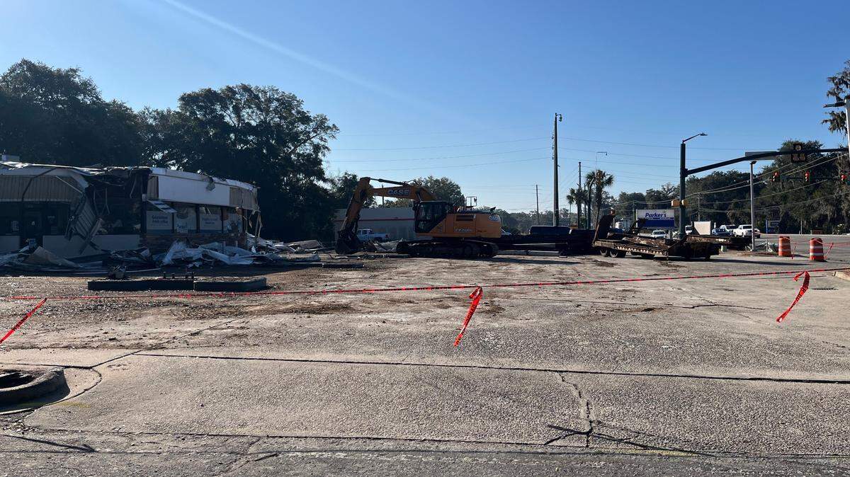 The Parker’s Kitchen in Port Royal just north of the intersection of Ribaut Road and Ladys Island Drive is being demolished and the property is for sale.