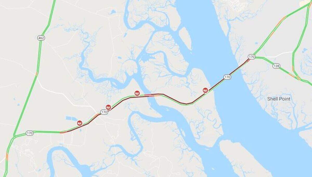 A multi-vehicle accident has blocked all lanes of S.C. 170 at the Lemon Island bridge. Traffic was backed up in both directions during the morning commute.