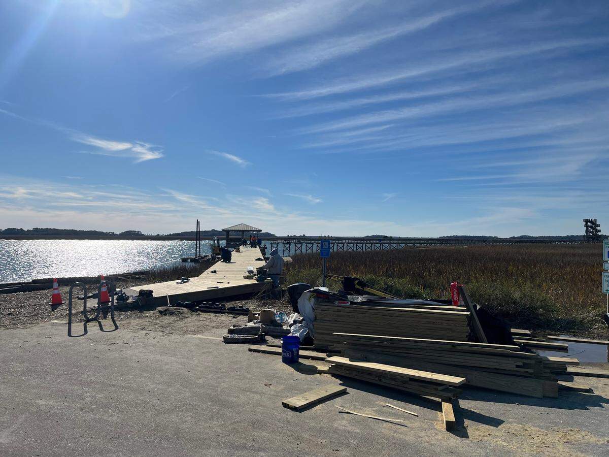 Repairs of the Henry Robinson Boardwalk in Port Royal have begun.