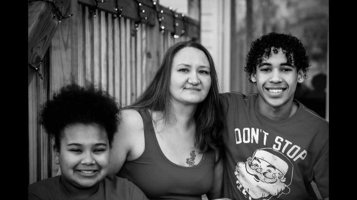 Elena Turner, of Pritchardville, with her two children.