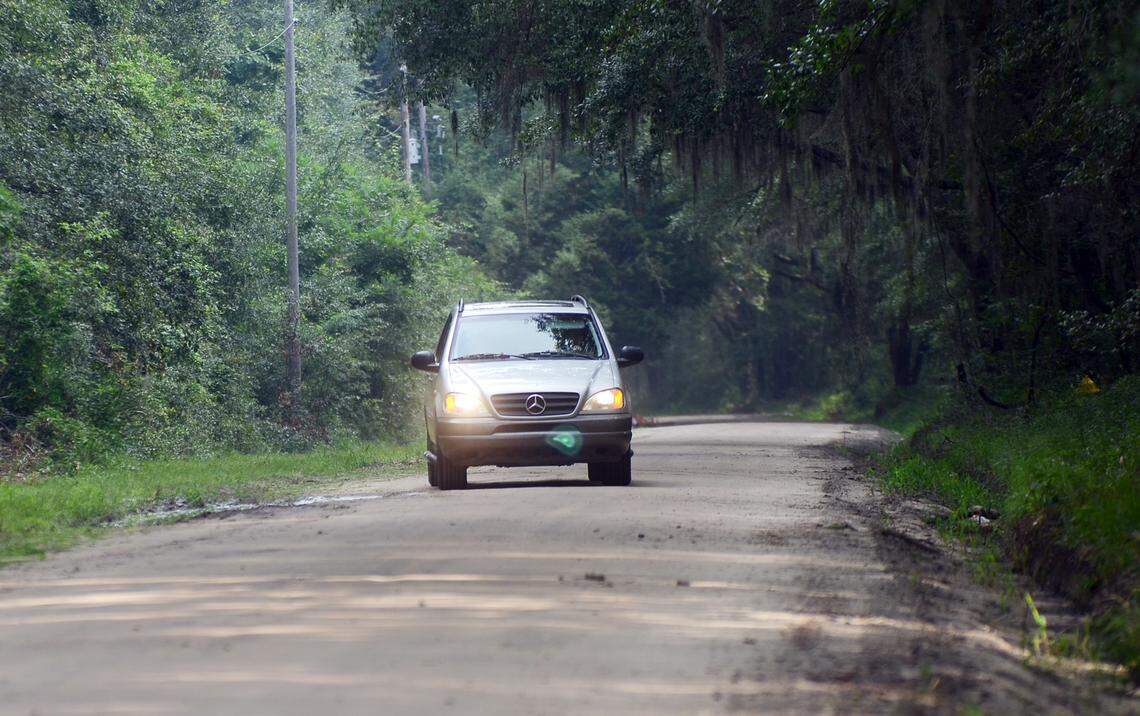 Mitchelville Road, photographed here in 2014, is considered a minor arterial road. A paving project for the dirt road is underway.