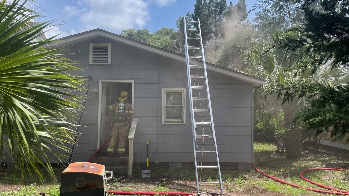 Black smoke poured from Beaufort house fire. Two people were at home at the time